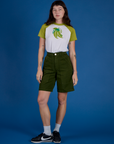 Produce Raglan Tee in Snap Peas on Alex