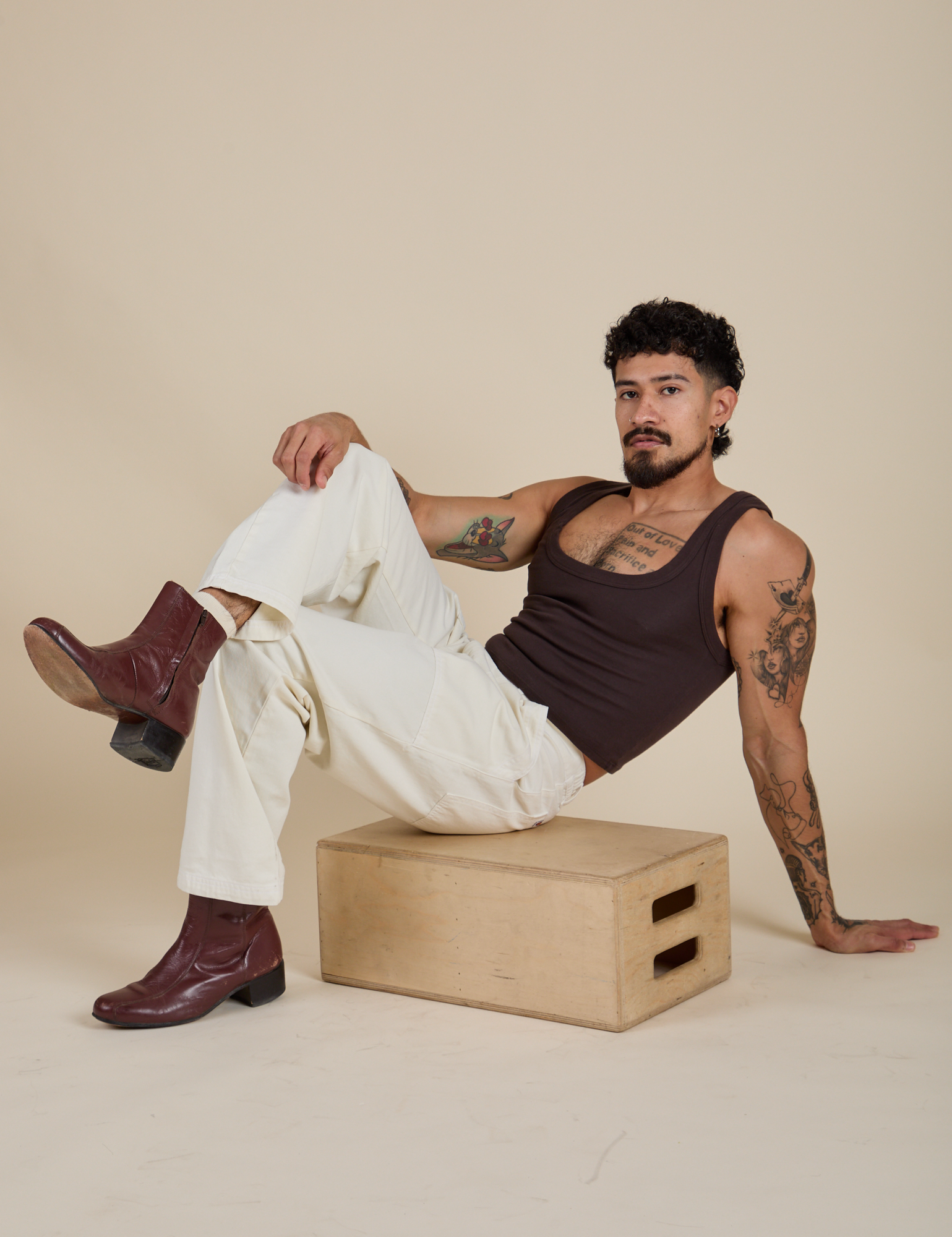 Work Pants - Vintage Tee White