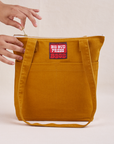 Over-Shoulder Zip Mini Tote in Spicy Mustard