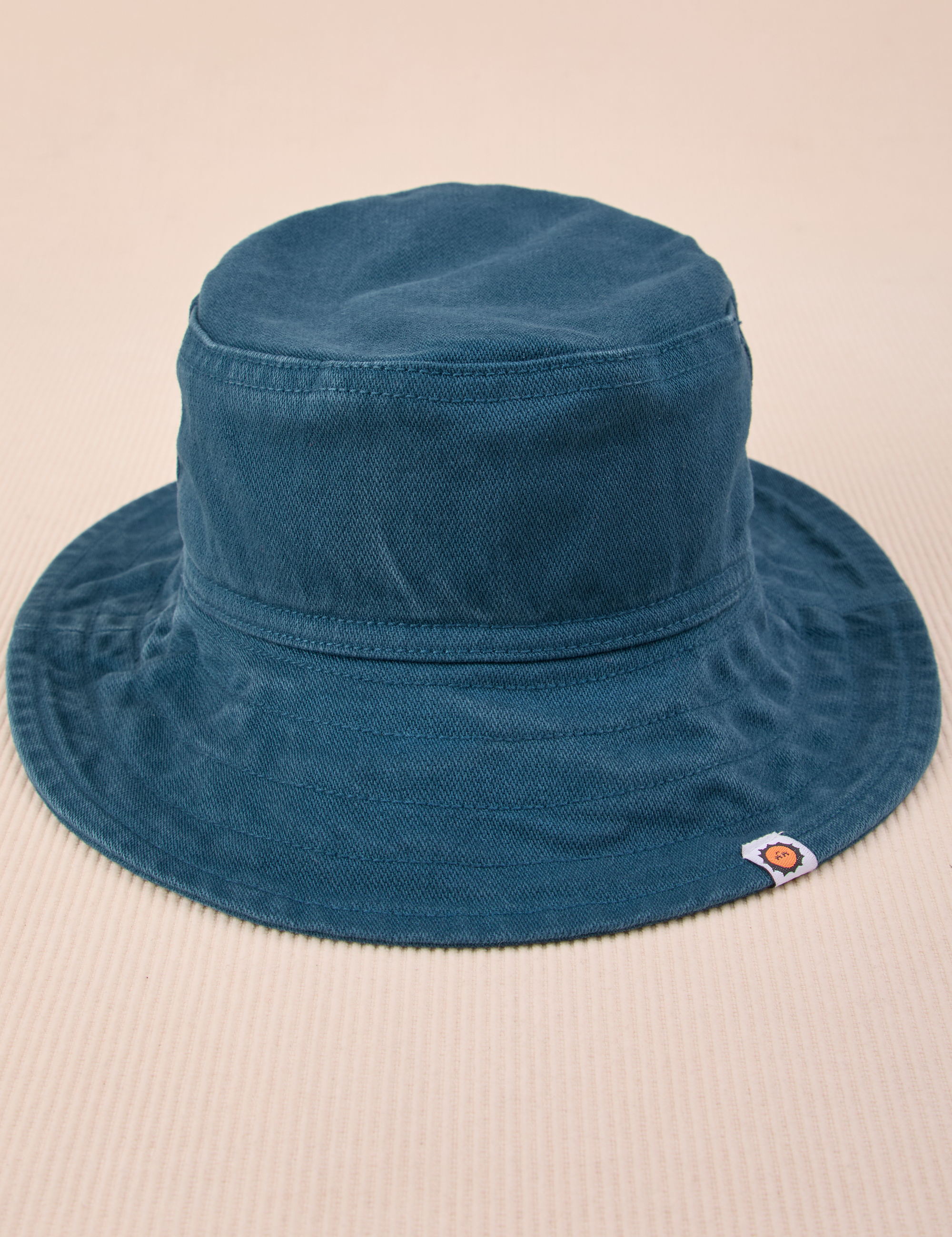 Wide Brim Denim Bucket Hats in Lagoon