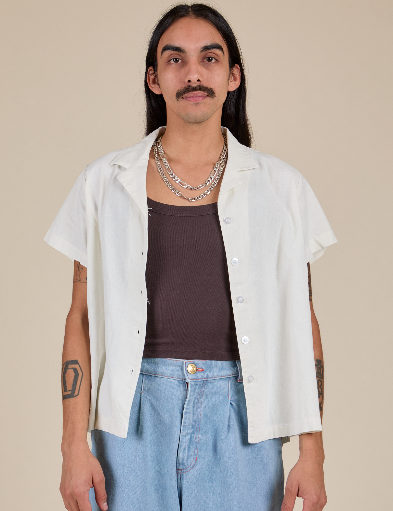 Pantry Button-Up - Vintage Tee White