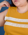 Painted Muscle Tee - Mustard Yellow