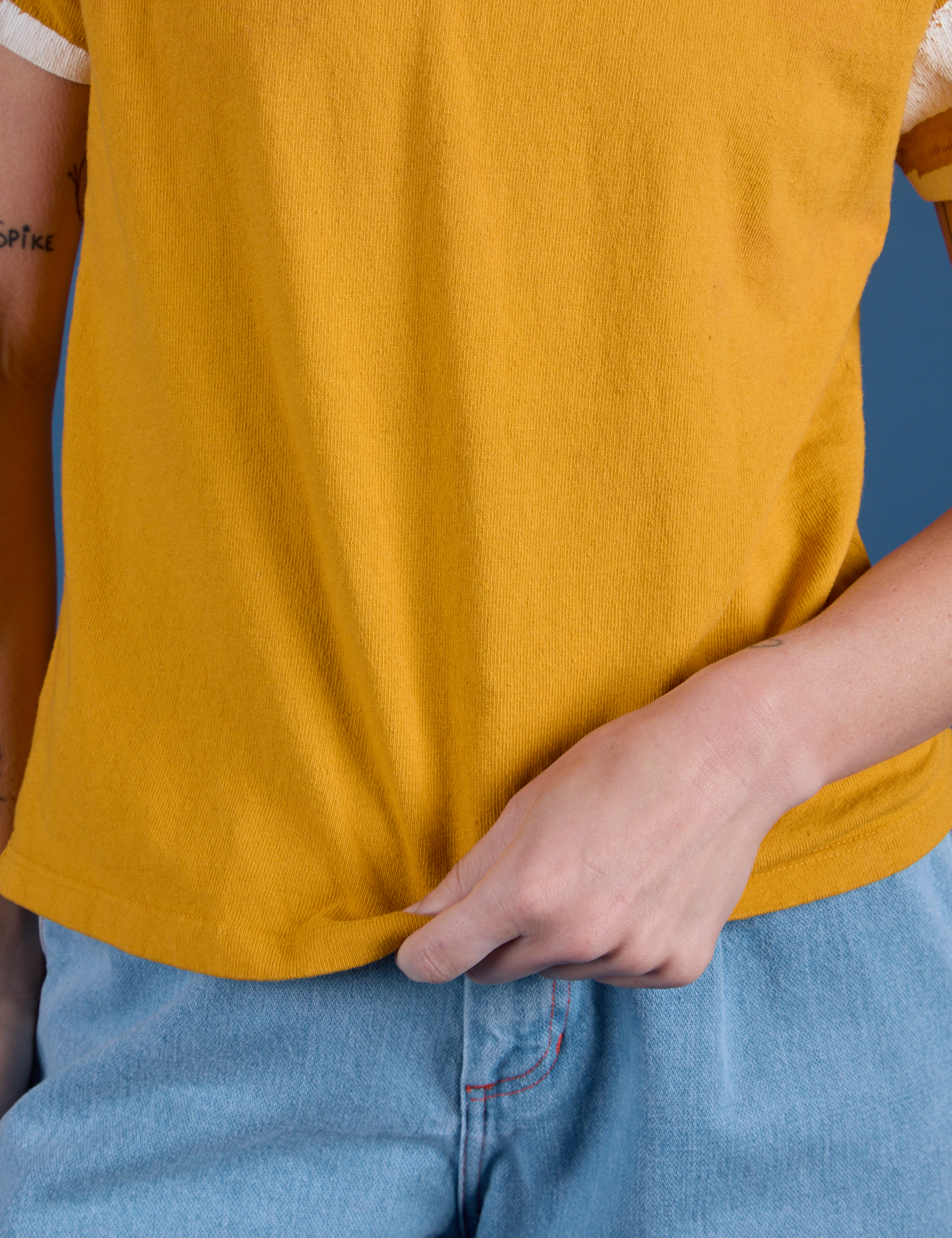 Painted Burly Tee - Mustard Yellow