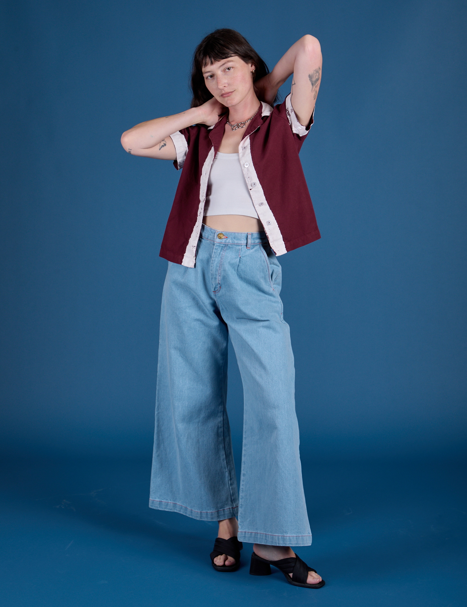 Painted Pantry Button-Up - Red Wine