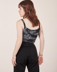 Back view of Cropped Cami in Black Magic Waters worn by Hana