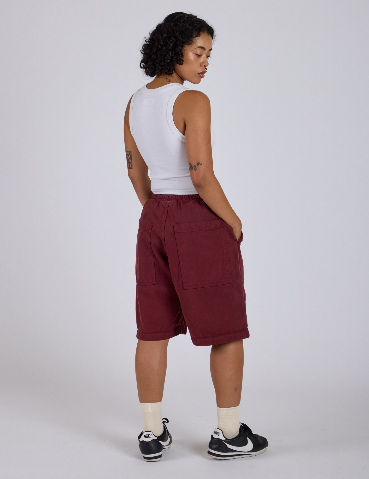 Drawstring Shorts - Red Wine