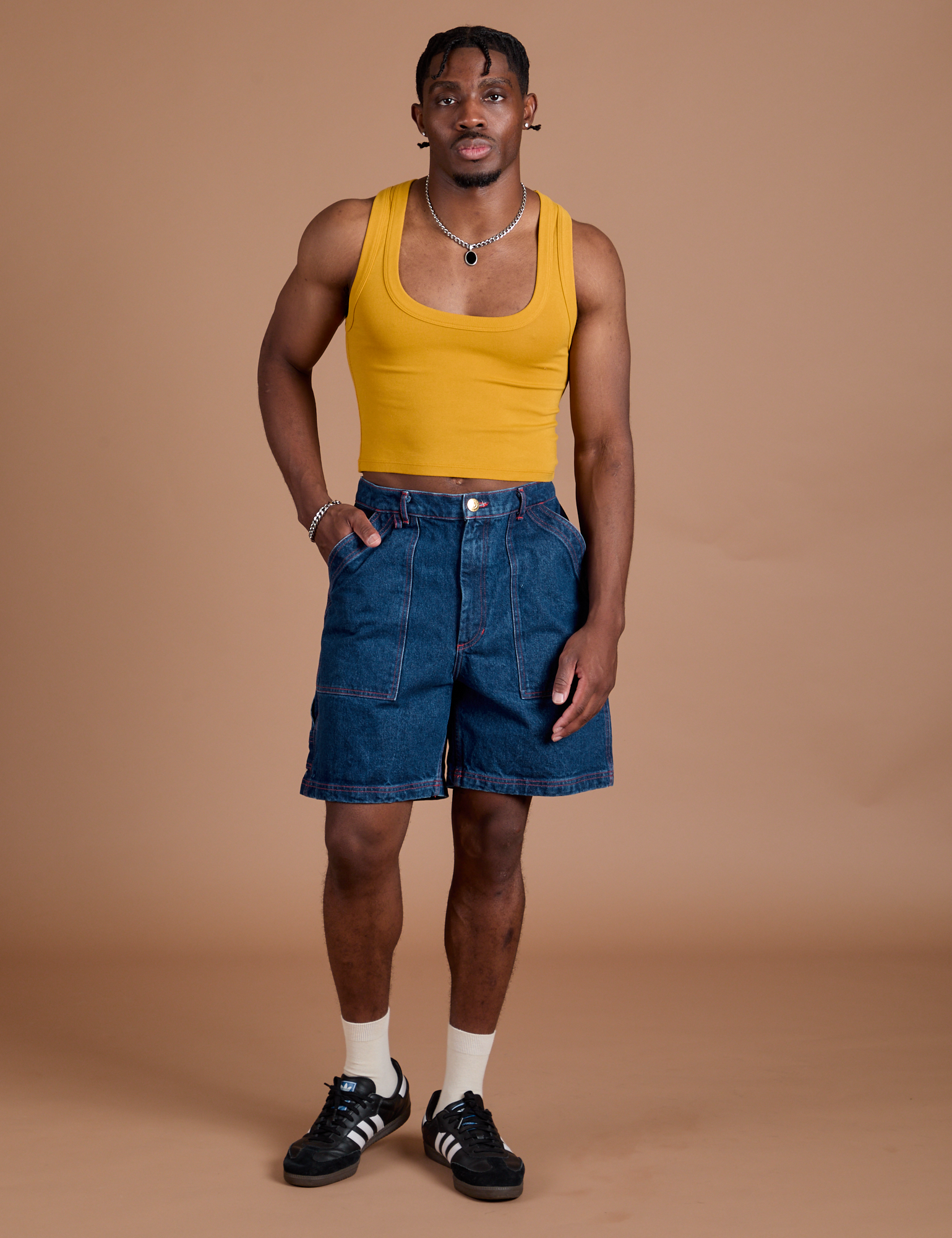 Carpenter Shorts - Dark Wash