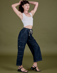 TRY-A-STYLE - Denim Drop Pocket Pants - Dark Wash *FINAL SALE*