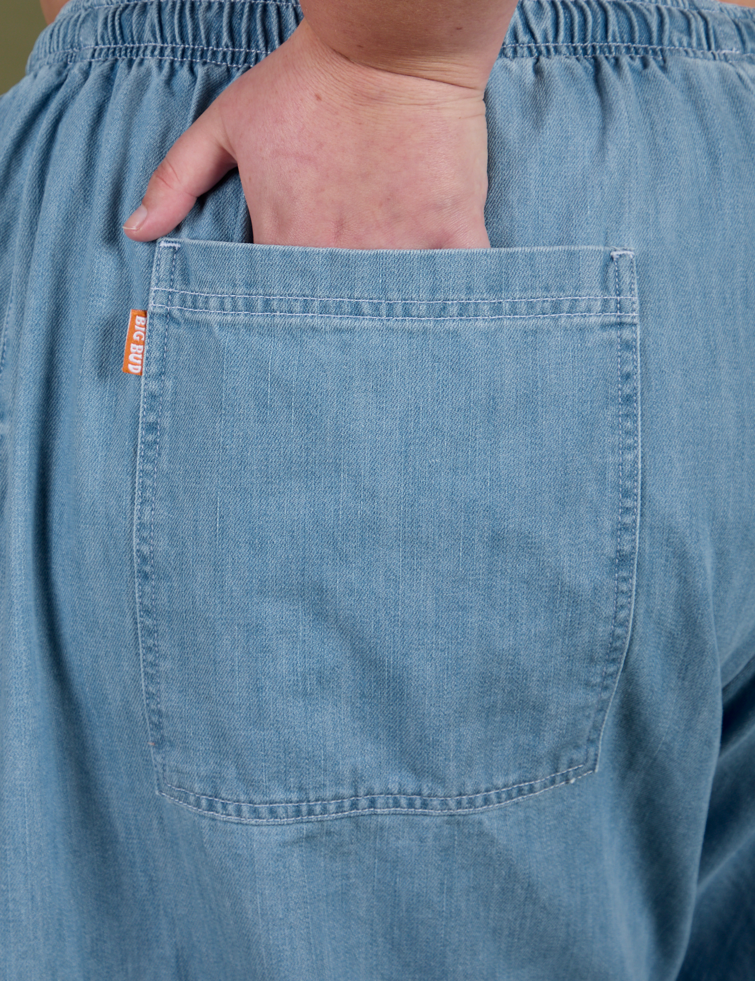 TRY-A-STYLE - Denim Drop Pocket Pants - Light Wash *FINAL SALE*