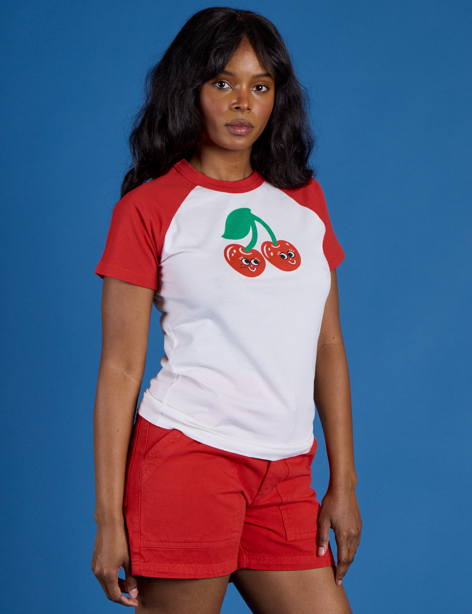 Produce Raglan Tee - Cherry