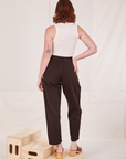 Heritage Trousers in Espresso Brown back view worn by Alex