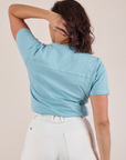 JV Tee in Baby Blue back view on Tiara