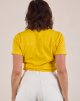 JV Tee in Golden Yellow back view on Tiara