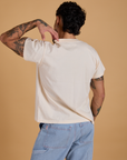 Organic Vintage Tee in Vintage Off White back view on Jesse