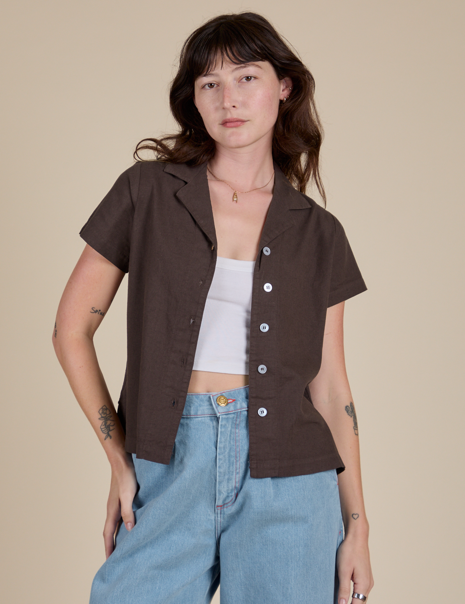 Pantry Button-Up - Espresso Brown