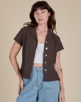 Pantry Button-Up - Espresso Brown
