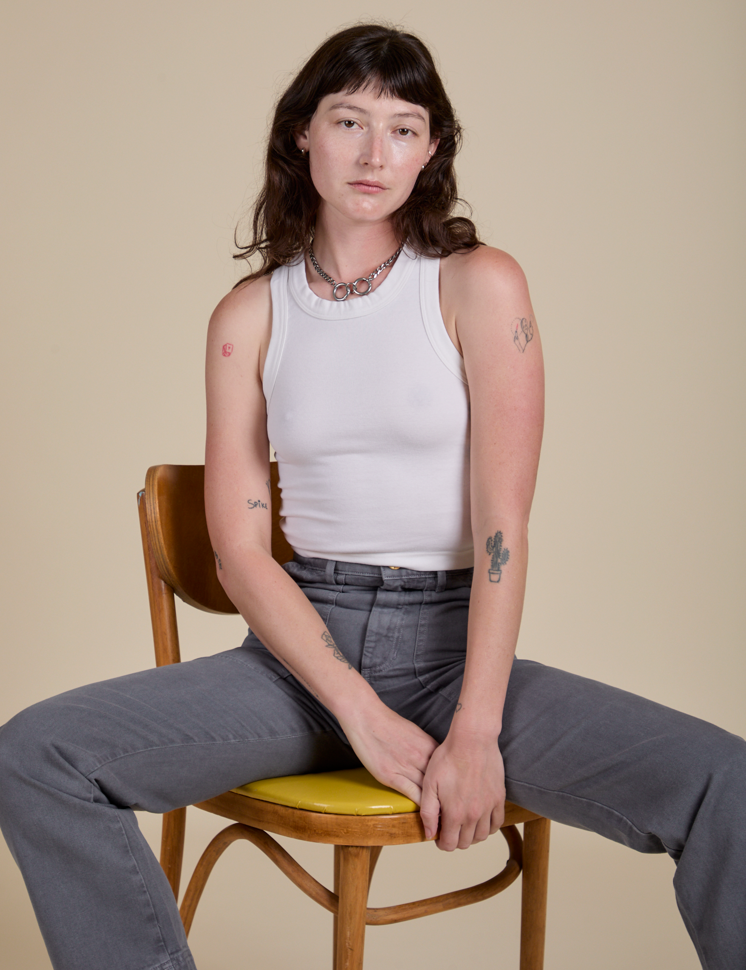 Racerback Tank - Vintage Tee White
