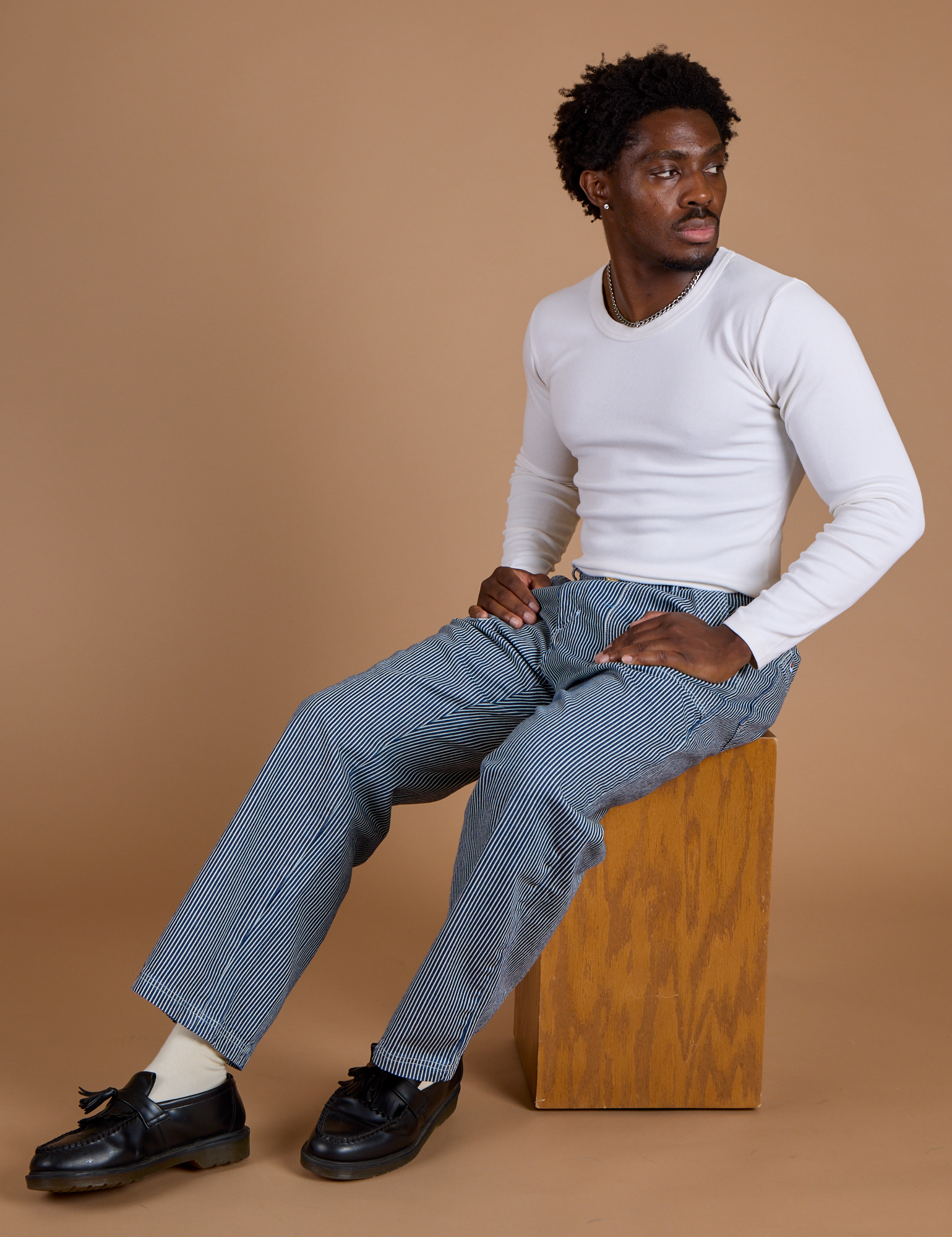 Railroad Denim Work Pants - Natural