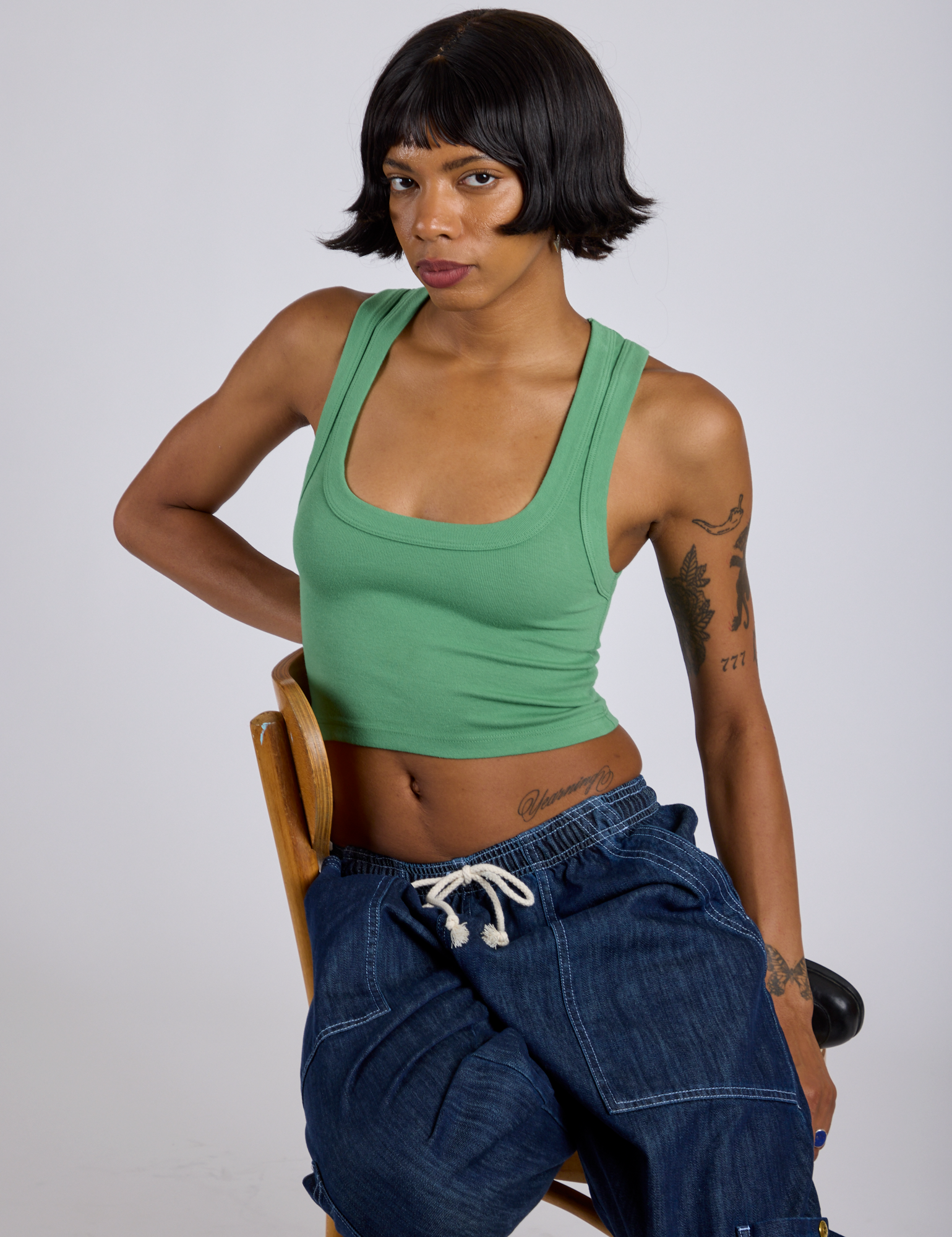 Tank Top in Seafoam Green worn by Kira
