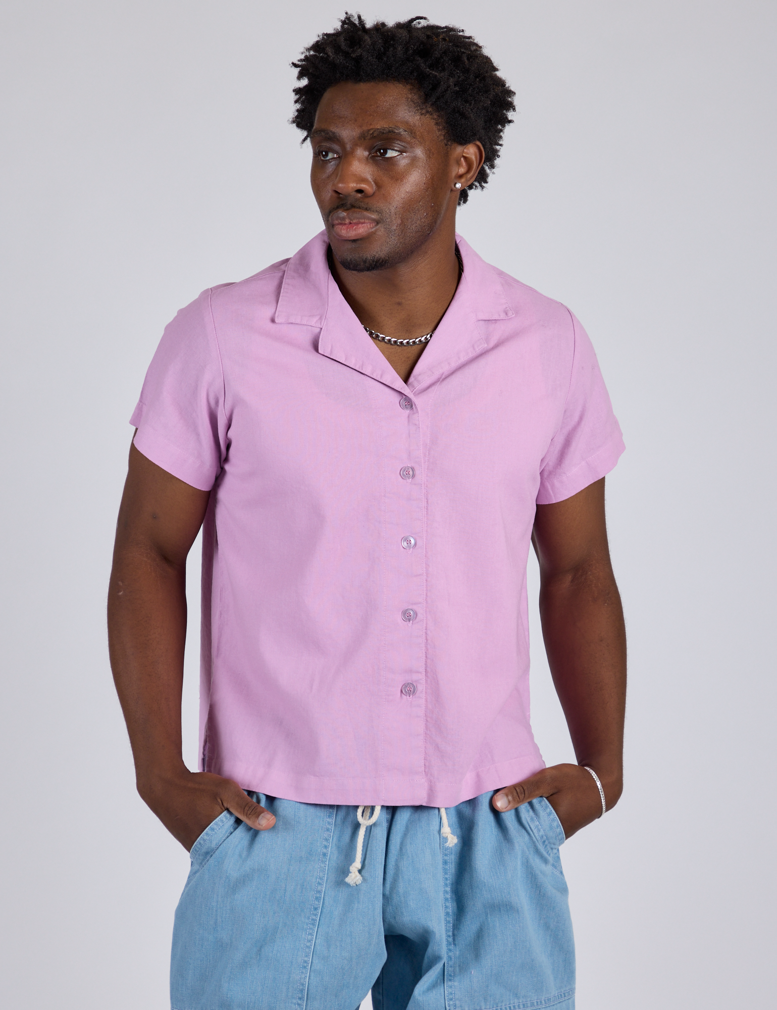 Pantry Button-Up - Lilac Purple