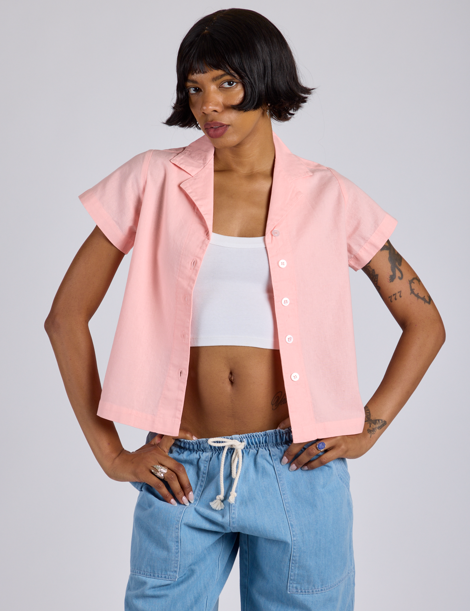 Pantry Button-Up - Baby Pink
