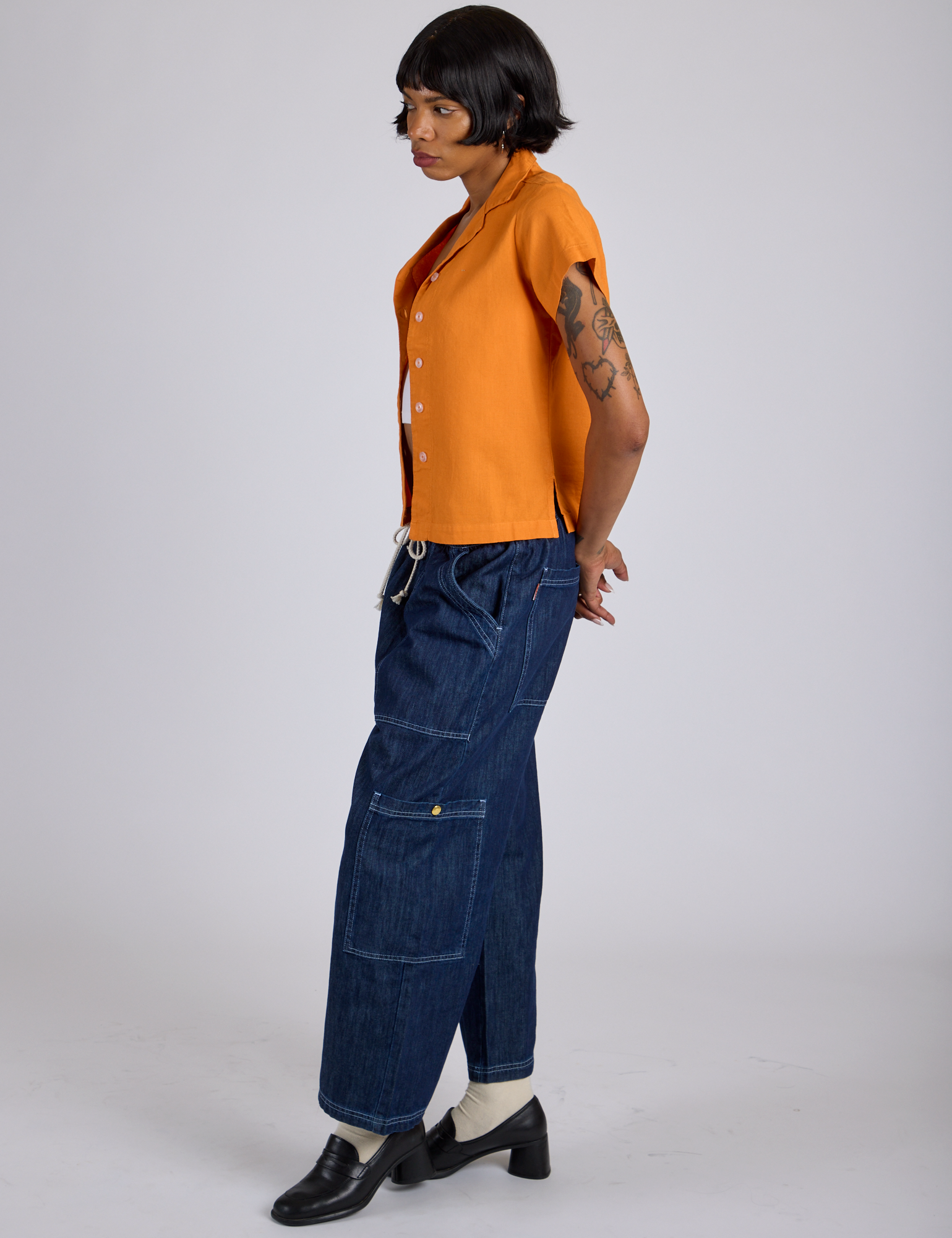 Pantry Button-Up - Creamsicle Orange