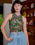 Alex is is 5'8" and wearing P Kitchen Collection Racerback Tank