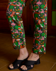 Short Sleeve Jumpsuit in Kitchen Collection pant leg close up on Alex