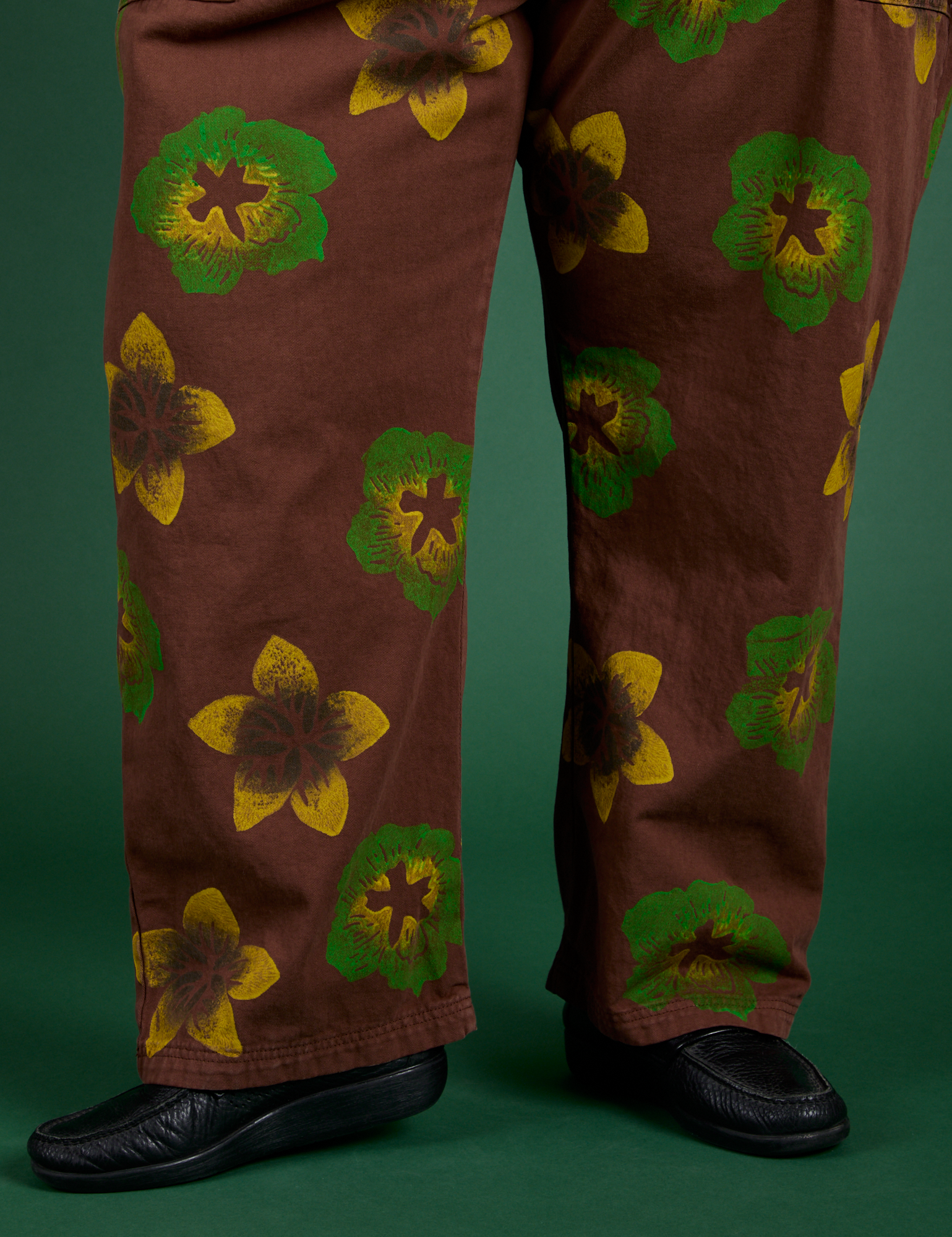 Floral Painted Work Pants - Brown – BIG BUD PRESS