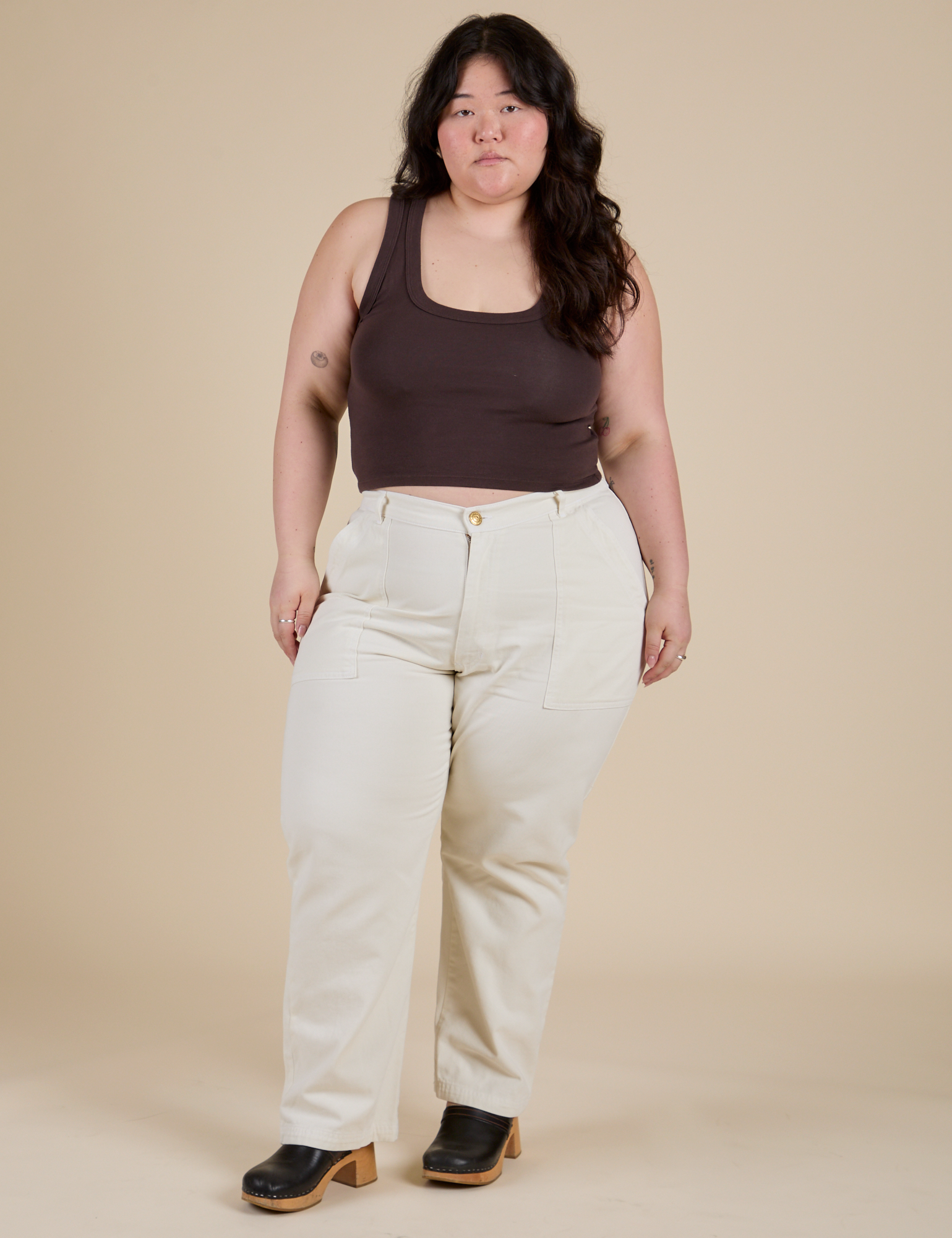 Work Pants - Vintage Tee White