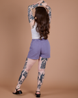 Classic Work Shorts in Faded Grape back view on Sydney