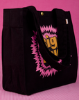 Angled view of Bodega Shopper Tote in Explosion