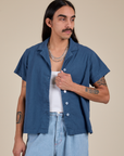 Pantry Button-Up in French Blue on Anthony