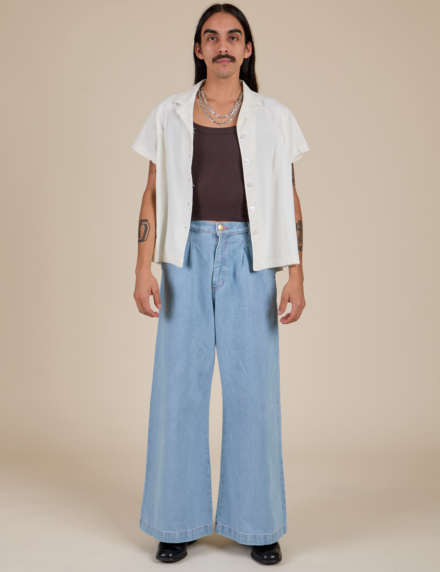 Pantry Button-Up - Vintage Tee White