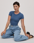 Baby Tee in French Blue on Alex