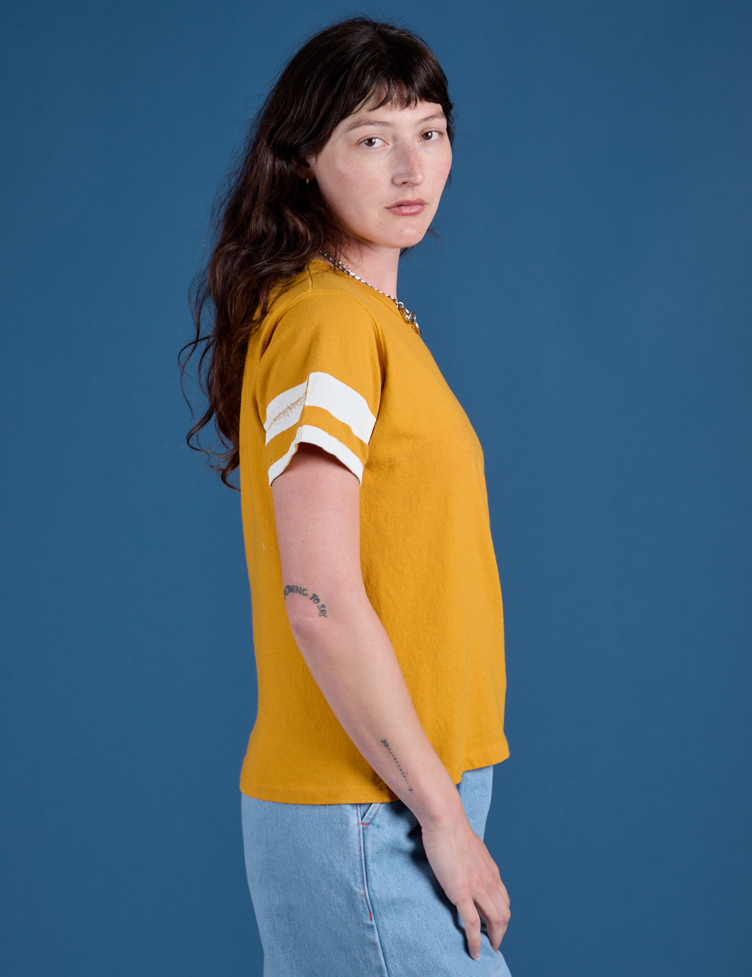 Painted Burly Tee - Mustard Yellow