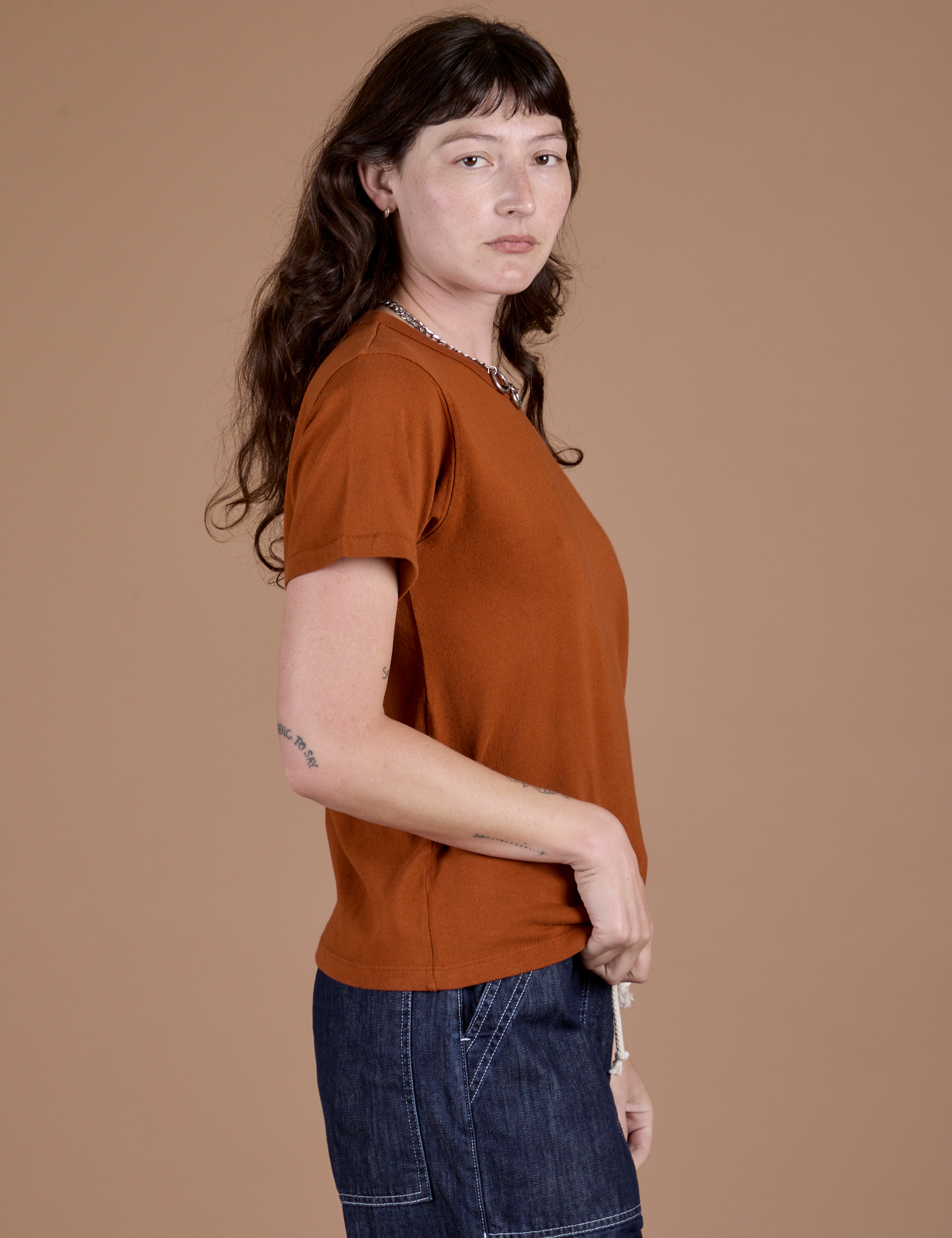 Burly Tee - Burnt Terracotta