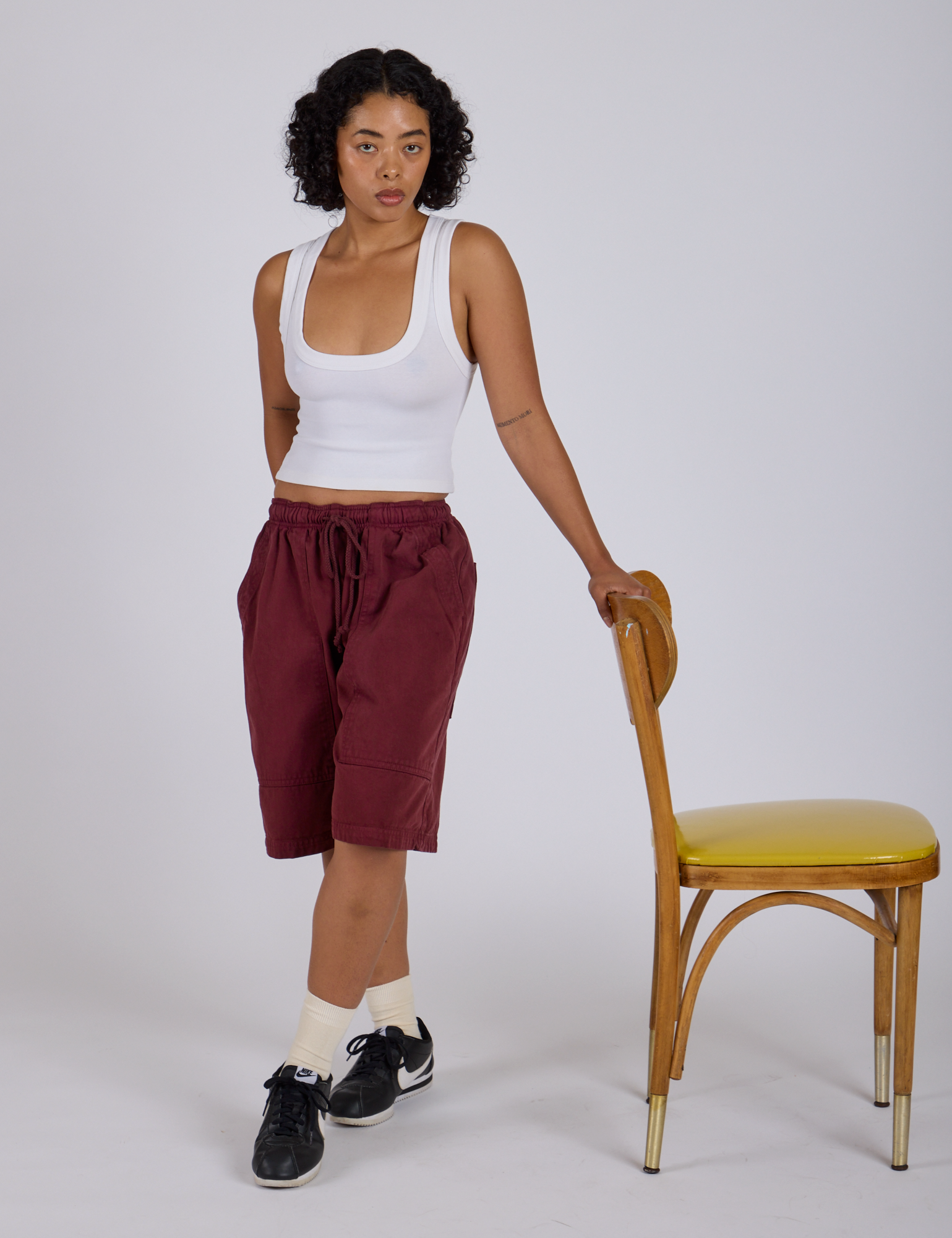 Drawstring Shorts - Red Wine