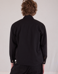 Cropped Overshirt in Basic Black back view on Quinn