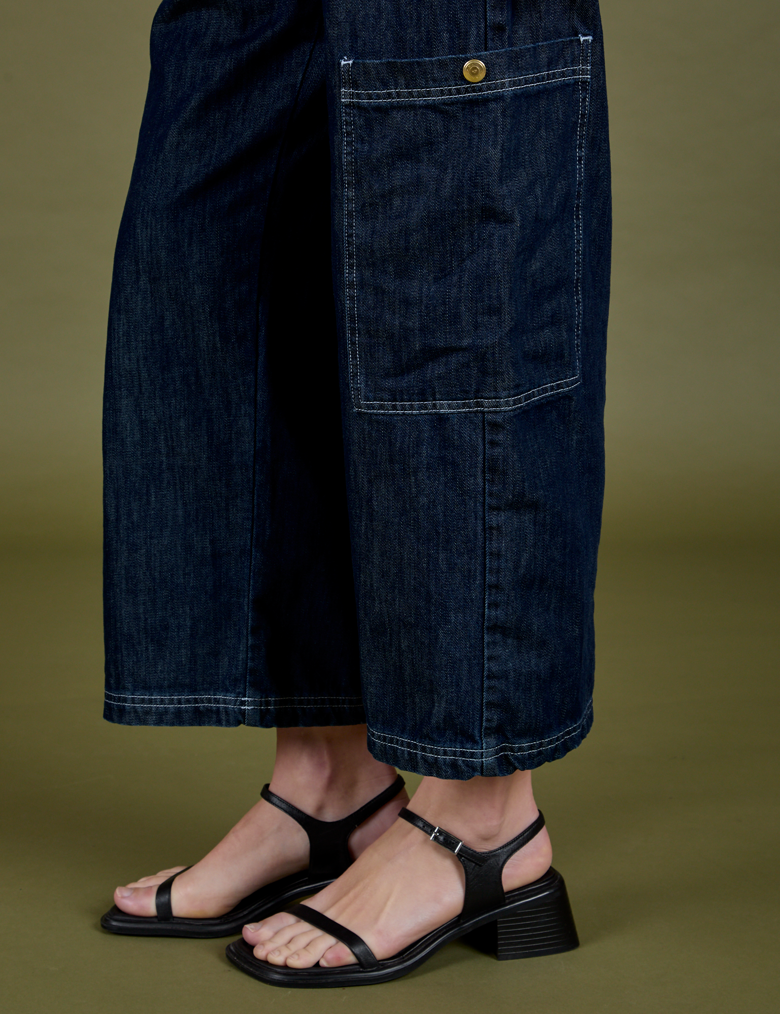 TRY-A-STYLE - Denim Drop Pocket Pants - Dark Wash *FINAL SALE*