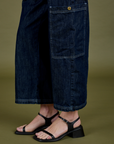 TRY-A-STYLE - Denim Drop Pocket Pants - Dark Wash *FINAL SALE*