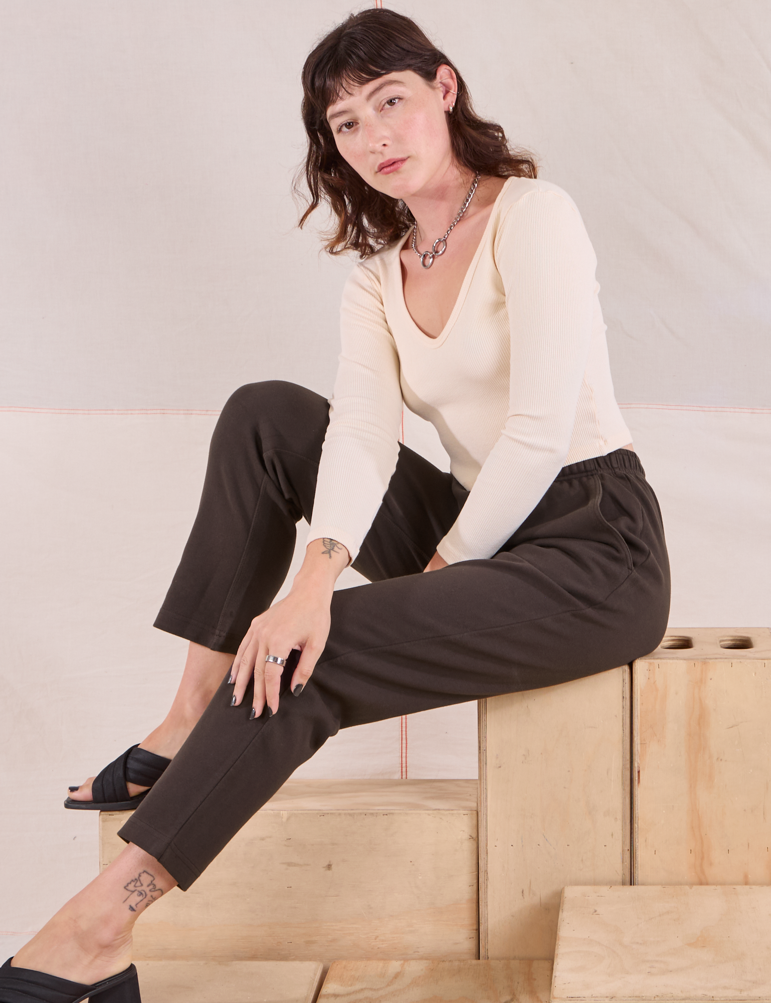 BISOWN MIXTWEED EASY SLACKS