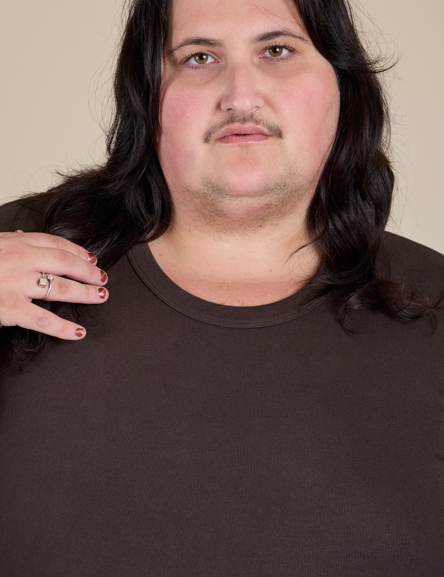 Long Sleeve Baby Tee - Espresso Brown