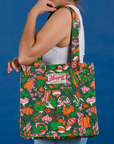 Kitchen Collection Printed Shopper tote worn on model