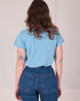 Organic Vintage Tee in Baby Tee back view on Alex