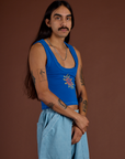 Icon Cropped Tank - Blue Sun