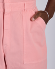 Short Sleeve Jumpsuit - Baby Pink
