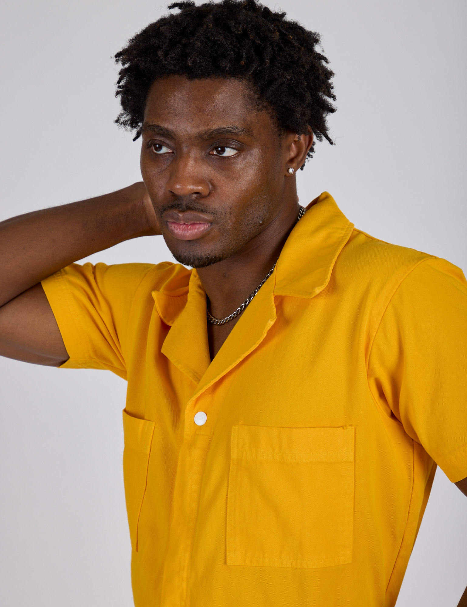 Short Sleeve Jumpsuit - Sunshine Yellow
