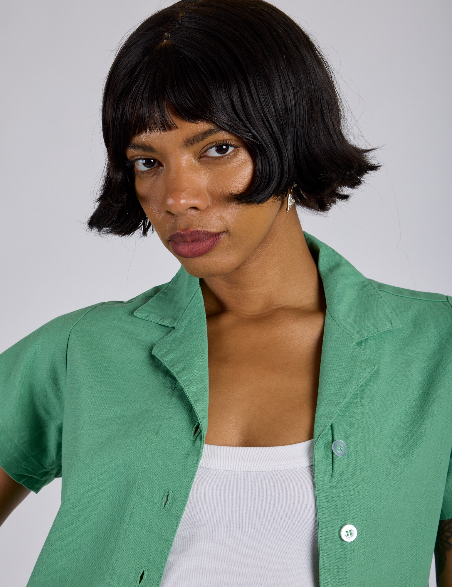 Pantry Button-Up - Seafoam Green