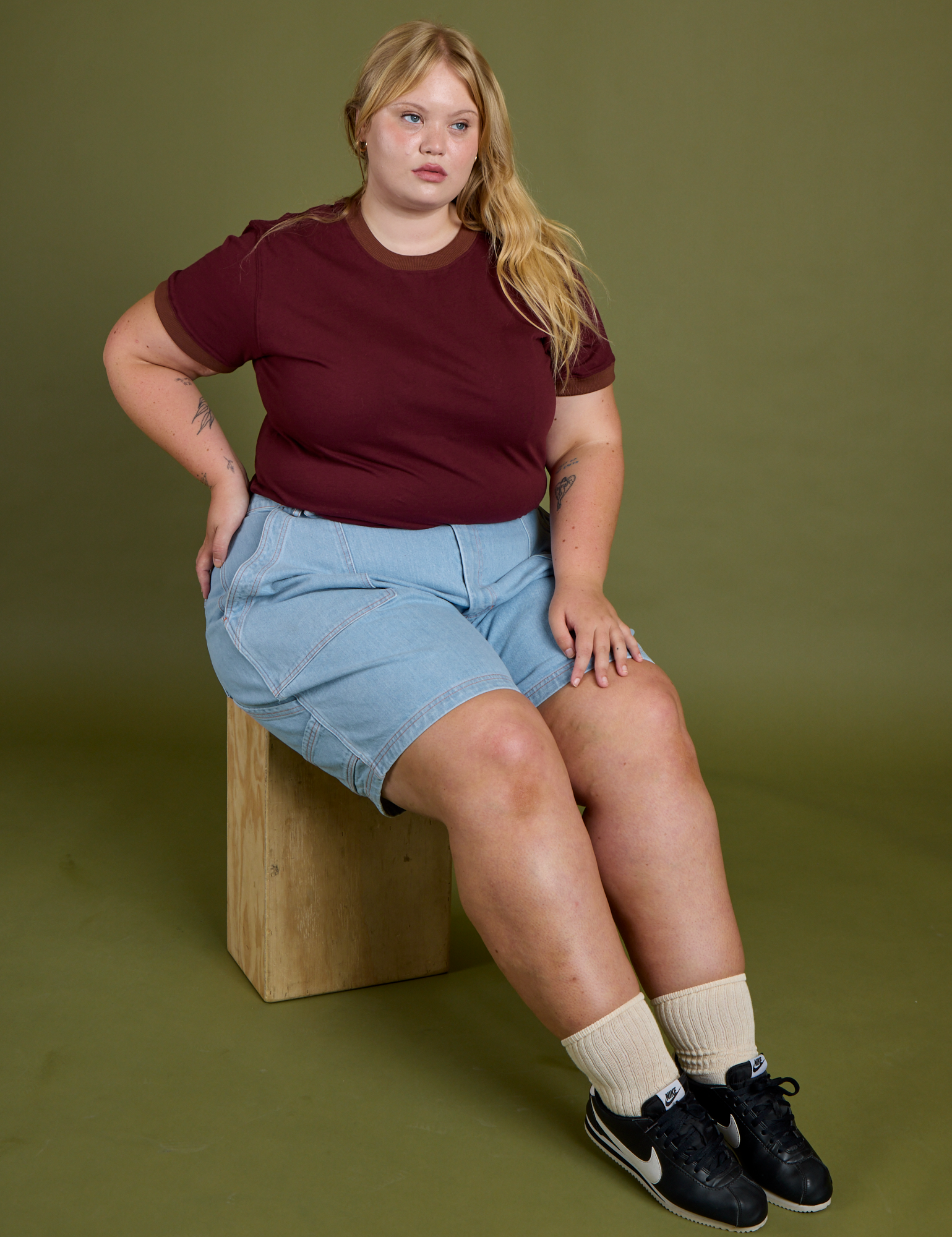 Vintage Ringer Tee - Red Wine